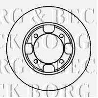 Borg & beck BBD4920 Unventilated front brake disc BBD4920