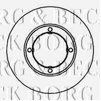 Borg & beck BBD4922 Unventilated front brake disc BBD4922