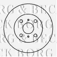 Borg & beck BBD4924 Unventilated front brake disc BBD4924