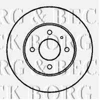 Borg & beck BBD4926 Unventilated front brake disc BBD4926