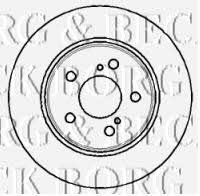 Borg & beck BBD5055 Rear ventilated brake disc BBD5055