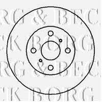 Borg & beck BBD5104 Front brake disc ventilated BBD5104