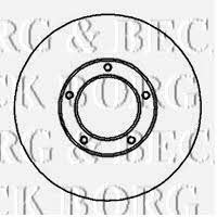 Borg & beck BBD5105 Front brake disc ventilated BBD5105