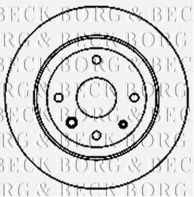 Borg & beck BBD5158 Rear brake disc, non-ventilated BBD5158