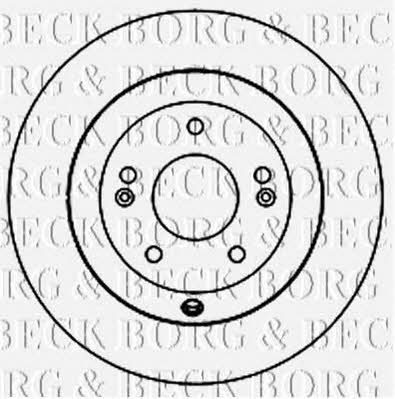 Borg & beck BBD5160 Rear brake disc, non-ventilated BBD5160