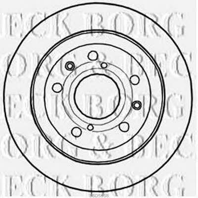 Borg & beck BBD5168 Rear brake disc, non-ventilated BBD5168