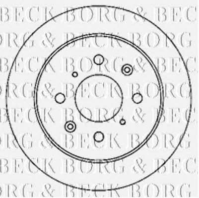 Borg & beck BBD5172 Rear brake disc, non-ventilated BBD5172