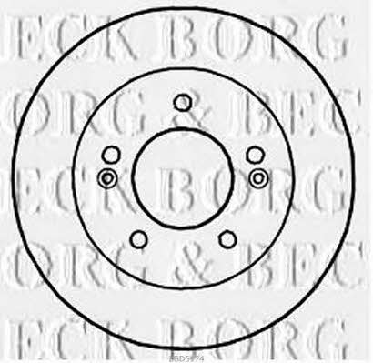 Borg & beck BBD5174 Rear brake disc, non-ventilated BBD5174