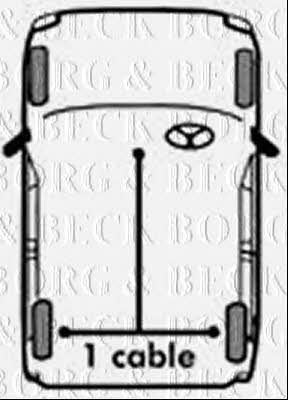Borg & beck BKB1022 Parking brake cable set BKB1022
