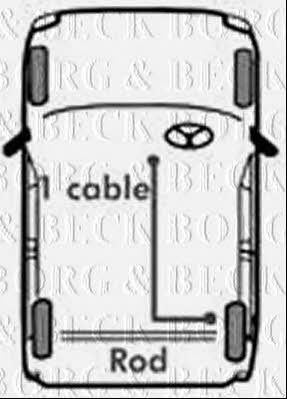 Borg & beck BKB1137 Cable Pull, parking brake BKB1137
