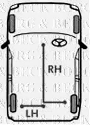 Borg & beck BKB1138 Parking brake cable set BKB1138