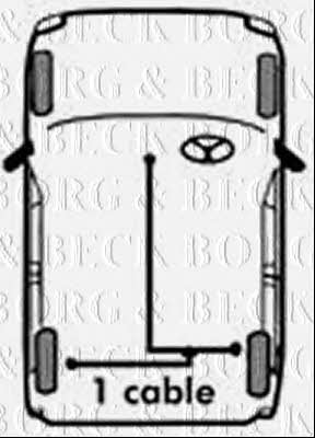 Borg & beck BKB1182 Parking brake cable set BKB1182