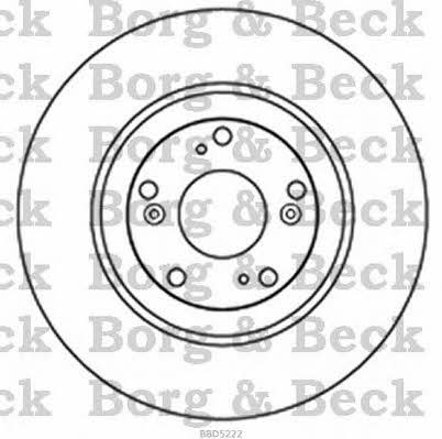 Borg & beck BBD5222 Front brake disc ventilated BBD5222