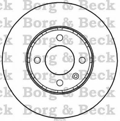 Borg & beck BBD5236 Front brake disc ventilated BBD5236
