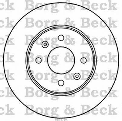 Borg & beck BBD5239 Front brake disc ventilated BBD5239