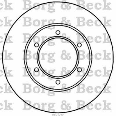 Borg & beck BBD5240 Front brake disc ventilated BBD5240