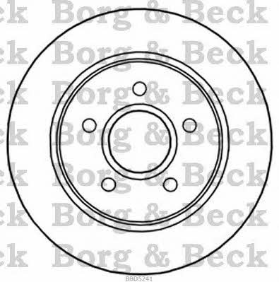 Borg & beck BBD5241 Rear brake disc, non-ventilated BBD5241