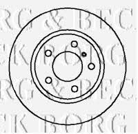 Borg & beck BBD5708S Front brake disc ventilated BBD5708S