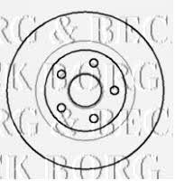 Borg & beck BBD5711S Front brake disc ventilated BBD5711S