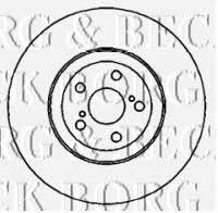 Borg & beck BBD5713S Front brake disc ventilated BBD5713S