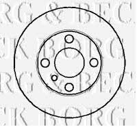 Borg & beck BBD5733S Unventilated front brake disc BBD5733S