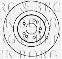 Borg & beck BBD5738S Front brake disc ventilated BBD5738S
