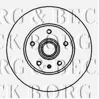 Borg & beck BBD5851S Front brake disc ventilated BBD5851S