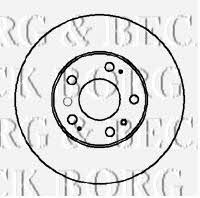 Borg & beck BBD5855S Rear ventilated brake disc BBD5855S