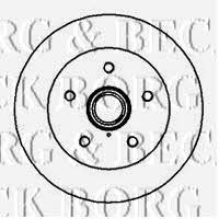 Borg & beck BBD5857S Unventilated front brake disc BBD5857S