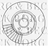 Borg & beck BBD5925S Front brake disc ventilated BBD5925S
