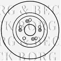 Borg & beck BBD5928S Front brake disc ventilated BBD5928S