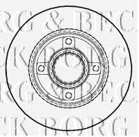 Borg & beck BBD5935S Rear brake disc, non-ventilated BBD5935S