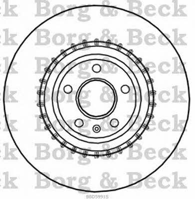 Borg & beck BBD5991S Front brake disc ventilated BBD5991S