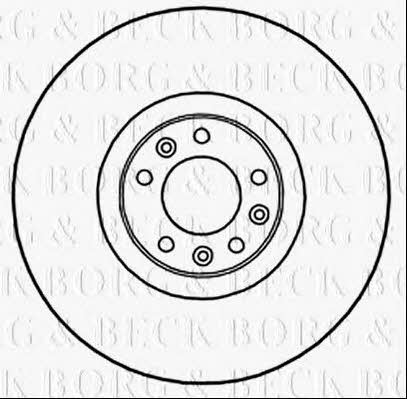 Borg & beck BBD6043S Front brake disc ventilated BBD6043S