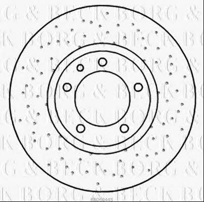 Borg & beck BBD6044S Front brake disc ventilated BBD6044S