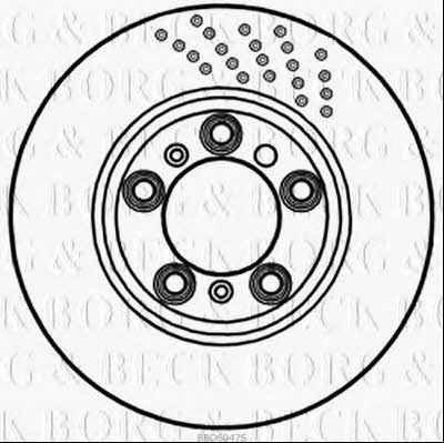 Borg & beck BBD6047S Rear ventilated brake disc BBD6047S