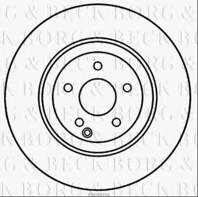 Borg & beck BBD6049S Front brake disc ventilated BBD6049S