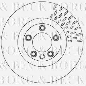 Borg & beck BBD6055S Front brake disc ventilated BBD6055S