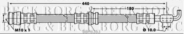 Borg & beck BBH6363 Brake Hose BBH6363