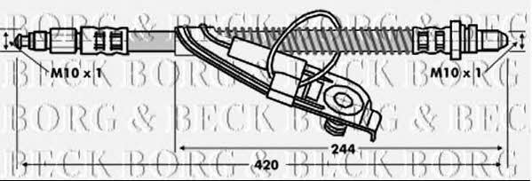 Borg & beck BBH6755 Brake Hose BBH6755