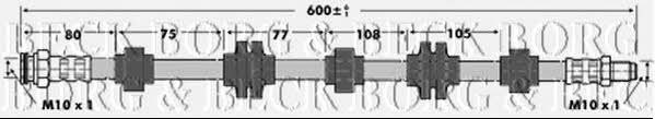 Borg & beck BBH6758 Brake Hose BBH6758