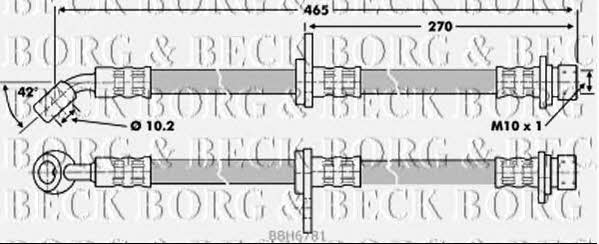 Borg & beck BBH6781 Brake Hose BBH6781