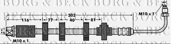 Borg & beck BBH6834 Brake Hose BBH6834