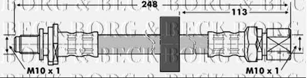 Borg & beck BBH6844 Brake Hose BBH6844