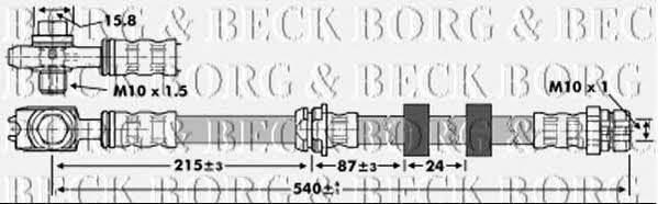 Borg & beck BBH6851 Brake Hose BBH6851