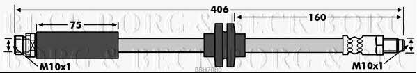 Borg & beck BBH7080 Brake Hose BBH7080