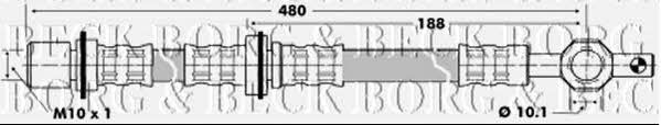 Borg & beck BBH6443 Brake Hose BBH6443