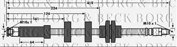 Borg & beck BBH6646 Brake Hose BBH6646