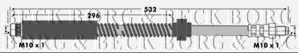 Borg & beck BBH6682 Brake Hose BBH6682