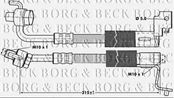 Borg & beck BBH6693 Brake Hose BBH6693